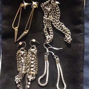 Lot of 4 pairs of earrings